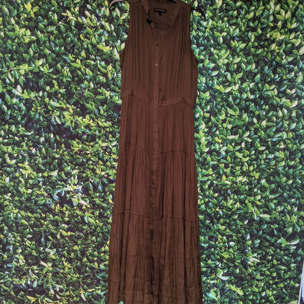Olive Maxi Shirt Dress